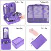 image:imageBAGAIL 8 Set Packing Cubes Luggage Packing Organizer Bags for Travel AccessoriesBlue paisleyLight Purple