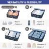image:imageBAGAIL 8 Set Packing Cubes Luggage Packing Organizer Bags for Travel AccessoriesBlue paisleyNavy Leaf