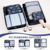 image:imageBAGAIL 8 Set Packing Cubes Luggage Packing Organizer Bags for Travel AccessoriesBlue paisleyNavy Leaf