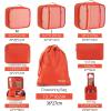 image:imageBAGAIL 8 Set Packing Cubes Luggage Packing Organizer Bags for Travel AccessoriesBlue paisleyOrange