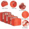 image:imageBAGAIL 8 Set Packing Cubes Luggage Packing Organizer Bags for Travel AccessoriesBlue paisleyOrange