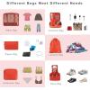 image:imageBAGAIL 8 Set Packing Cubes Luggage Packing Organizer Bags for Travel AccessoriesBlue paisleyOrange
