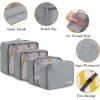 image:imageBAGAIL 8 Set Packing Cubes Luggage Packing Organizer Bags for Travel AccessoriesBlue paisleyPewter Color