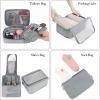 image:imageBAGAIL 8 Set Packing Cubes Luggage Packing Organizer Bags for Travel AccessoriesBlue paisleyPewter Color