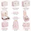 image:imageBAGAIL 8 Set Packing Cubes Luggage Packing Organizer Bags for Travel AccessoriesBlue paisleyPink Flamingo