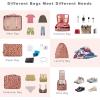 image:imageBAGAIL 8 Set Packing Cubes Luggage Packing Organizer Bags for Travel AccessoriesBlue paisleyPink Leopard