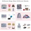 image:imageBAGAIL 8 Set Packing Cubes Luggage Packing Organizer Bags for Travel AccessoriesBlue paisleyRed Flamingo