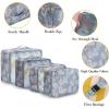 image:imageBAGAIL 8 Set Packing Cubes Luggage Packing Organizer Bags for Travel AccessoriesBlue paisleyRed Flamingo