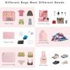 image:imageBAGAIL 8 Set Packing Cubes Luggage Packing Organizer Bags for Travel AccessoriesBlue paisleyWhite and Pink Stripe