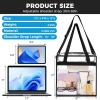 image:imageBAGAIL Clear Bags 12x6x12 Stadium Approved Clear Tote Bag with Zipper Closure Crossbody Shoulder Bag with Adjustable StrapBlack