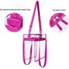 image:imageBAGAIL Clear Bags 12x6x12 Stadium Approved Clear Tote Bag with Zipper Closure Crossbody Shoulder Bag with Adjustable StrapFushcia