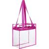 image:imageBAGAIL Clear Bags 12x6x12 Stadium Approved Clear Tote Bag with Zipper Closure Crossbody Shoulder Bag with Adjustable StrapFushcia