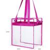 image:imageBAGAIL Clear Bags 12x6x12 Stadium Approved Clear Tote Bag with Zipper Closure Crossbody Shoulder Bag with Adjustable StrapFushcia