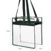 image:imageBAGAIL Clear Bags 12x6x12 Stadium Approved Clear Tote Bag with Zipper Closure Crossbody Shoulder Bag with Adjustable StrapGreen