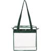 image:imageBAGAIL Clear Bags 12x6x12 Stadium Approved Clear Tote Bag with Zipper Closure Crossbody Shoulder Bag with Adjustable StrapGreen