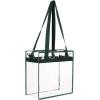 image:imageBAGAIL Clear Bags 12x6x12 Stadium Approved Clear Tote Bag with Zipper Closure Crossbody Shoulder Bag with Adjustable StrapGreen