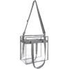 image:imageBAGAIL Clear Bags 12x6x12 Stadium Approved Clear Tote Bag with Zipper Closure Crossbody Shoulder Bag with Adjustable StrapGrey