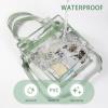 image:imageBAGAIL Clear Bags 12x6x12 Stadium Approved Clear Tote Bag with Zipper Closure Crossbody Shoulder Bag with Adjustable StrapMatcha Green
