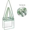 image:imageBAGAIL Clear Bags 12x6x12 Stadium Approved Clear Tote Bag with Zipper Closure Crossbody Shoulder Bag with Adjustable StrapMatcha Green