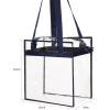 image:imageBAGAIL Clear Bags 12x6x12 Stadium Approved Clear Tote Bag with Zipper Closure Crossbody Shoulder Bag with Adjustable StrapNavy