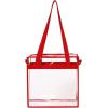 image:imageBAGAIL Clear Bags 12x6x12 Stadium Approved Clear Tote Bag with Zipper Closure Crossbody Shoulder Bag with Adjustable StrapRed