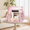 image:imageBAGAIL Clear Bags 12x6x12 Stadium Approved Clear Tote Bag with Zipper Closure Crossbody Shoulder Bag with Adjustable StrapSakura Pink