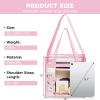 image:imageBAGAIL Clear Bags 12x6x12 Stadium Approved Clear Tote Bag with Zipper Closure Crossbody Shoulder Bag with Adjustable StrapSakura Pink