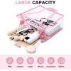 image:imageBAGAIL Clear Bags 12x6x12 Stadium Approved Clear Tote Bag with Zipper Closure Crossbody Shoulder Bag with Adjustable StrapSakura Pink