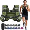 image:imageBAGAIL ComfortFit Weighted Vest for Woman Even Weight Distribution Faster Weight Loss NoChafe or Bounce for Walking amp Running with Detachable Phone Pouch amp Reflective Stripes Available 530lbsGreen