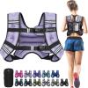 image:imageBAGAIL ComfortFit Weighted Vest for Woman Even Weight Distribution Faster Weight Loss NoChafe or Bounce for Walking amp Running with Detachable Phone Pouch amp Reflective Stripes Available 530lbsLilac