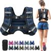 image:imageBAGAIL ComfortFit Weighted Vest for Woman Even Weight Distribution Faster Weight Loss NoChafe or Bounce for Walking amp Running with Detachable Phone Pouch amp Reflective Stripes Available 530lbsDark Navy