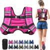 image:imageBAGAIL ComfortFit Weighted Vest for Woman Even Weight Distribution Faster Weight Loss NoChafe or Bounce for Walking amp Running with Detachable Phone Pouch amp Reflective Stripes Available 530lbsPink