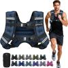 image:imageBAGAIL ComfortFit Weighted Vest for Woman Even Weight Distribution Faster Weight Loss NoChafe or Bounce for Walking amp Running with Detachable Phone Pouch amp Reflective Stripes Available 530lbsDark Navy