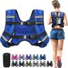 image:imageBAGAIL ComfortFit Weighted Vest for Woman Even Weight Distribution Faster Weight Loss NoChafe or Bounce for Walking amp Running with Detachable Phone Pouch amp Reflective Stripes Available 530lbsRoyal Blue