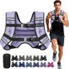 image:imageBAGAIL ComfortFit Weighted Vest for Woman Even Weight Distribution Faster Weight Loss NoChafe or Bounce for Walking amp Running with Detachable Phone Pouch amp Reflective Stripes Available 530lbsLilac