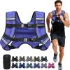 image:imageBAGAIL ComfortFit Weighted Vest for Woman Even Weight Distribution Faster Weight Loss NoChafe or Bounce for Walking amp Running with Detachable Phone Pouch amp Reflective Stripes Available 530lbsPurple