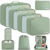 image:imageBAGAIL 8 Set Packing Cubes Luggage Packing Organizer Bags for Travel AccessoriesBlue paisleyMatcha Green