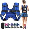 image:imageBAGAIL ComfortFit Weighted Vest for Woman Even Weight Distribution Faster Weight Loss NoChafe or Bounce for Walking amp Running with Detachable Phone Pouch amp Reflective Stripes Available 530lbsRoyal Blue