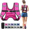 image:imageBAGAIL ComfortFit Weighted Vest for Woman Even Weight Distribution Faster Weight Loss NoChafe or Bounce for Walking amp Running with Detachable Phone Pouch amp Reflective Stripes Available 530lbsPink