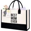 image:imageBAGAIL Initial Tote Bag Personalized Birthday Gifts for Women Teacher Friends Mom Wedding Monogrammed Beach BagIvory1pcs