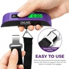 image:imageBAGAIL Digital Luggage Scale 110lbs Hanging Baggage Scale with Backlit LCD Display Portable Suitcase Weighing Scale Travel Luggage Weight Scale with Hook Strong Straps for TravelersPurple