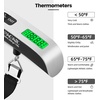 image:imageBAGAIL Digital Luggage Scale 110lbs Hanging Baggage Scale with Backlit LCD Display Portable Suitcase Weighing Scale Travel Luggage Weight Scale with Hook Strong Straps for TravelersAsh Silver