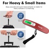image:imageBAGAIL Digital Luggage Scale 110lbs Hanging Baggage Scale with Backlit LCD Display Portable Suitcase Weighing Scale Travel Luggage Weight Scale with Hook Strong Straps for TravelersBright red