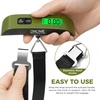 image:imageBAGAIL Digital Luggage Scale 110lbs Hanging Baggage Scale with Backlit LCD Display Portable Suitcase Weighing Scale Travel Luggage Weight Scale with Hook Strong Straps for TravelersOlive Green