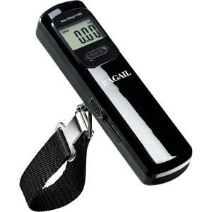 image:imageBAGAIL Digital Luggage Scale 110lbs Hanging Baggage Scale with Backlit LCD Display Portable Suitcase Weighing Scale Travel Luggage Weight Scale with Hook Strong Straps for TravelersPure Black Battery Free