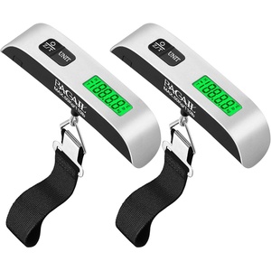 image:imageBAGAIL Digital Luggage Scale 110lbs Hanging Baggage Scale with Backlit LCD Display Portable Suitcase Weighing Scale Travel Luggage Weight Scale with Hook Strong Straps for Travelers2  Ash Silver