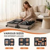image:imageBAGAIL 8 Set Compression Packing Cubes Durable amp Wearresistant Expandable Luggage Organizer Bags for Travel AccessoriesNavyBlack