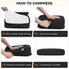 image:imageBAGAIL 8 Set Compression Packing Cubes Durable amp Wearresistant Expandable Luggage Organizer Bags for Travel AccessoriesNavyBlack