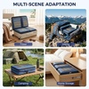 image:imageBAGAIL 8 Set Compression Packing Cubes Durable amp Wearresistant Expandable Luggage Organizer Bags for Travel AccessoriesNavyNavy
