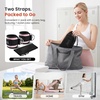 image:imageBAGAIL Ankle Straps for Cable Machines 2 Pack Double DRing Ankle Cuffs with Extra Thick Padding Adjustable Fit for Women amp Men Glute Kickbacks Hip Abductors amp Leg Curls Includes Mesh BagSoft Pink